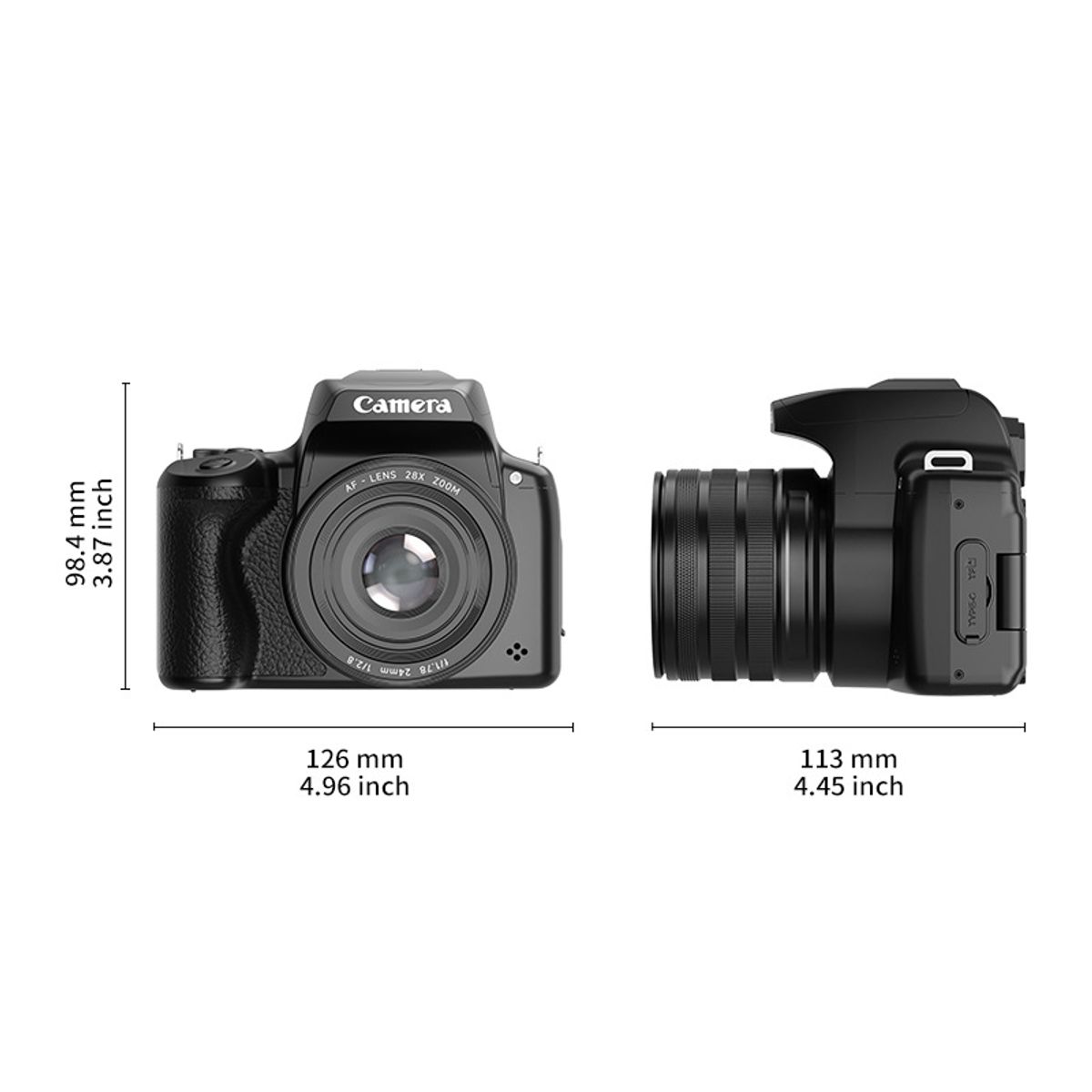 PUREPOWER - Cámara Digital De HD 64 MP Con Zoom Antivibración16x y WIFI ,Free 32GB lenovo TF card