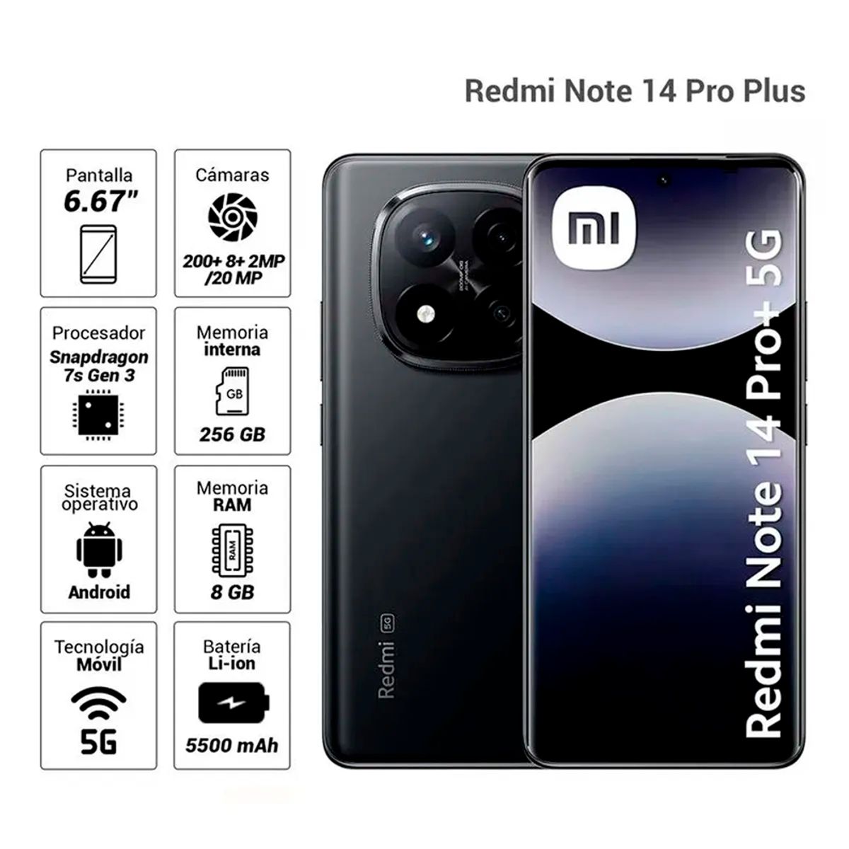 XIAOMI - REDMI NOTE 14 PRO PLUS 5G 8RAM 256GB AZUL.