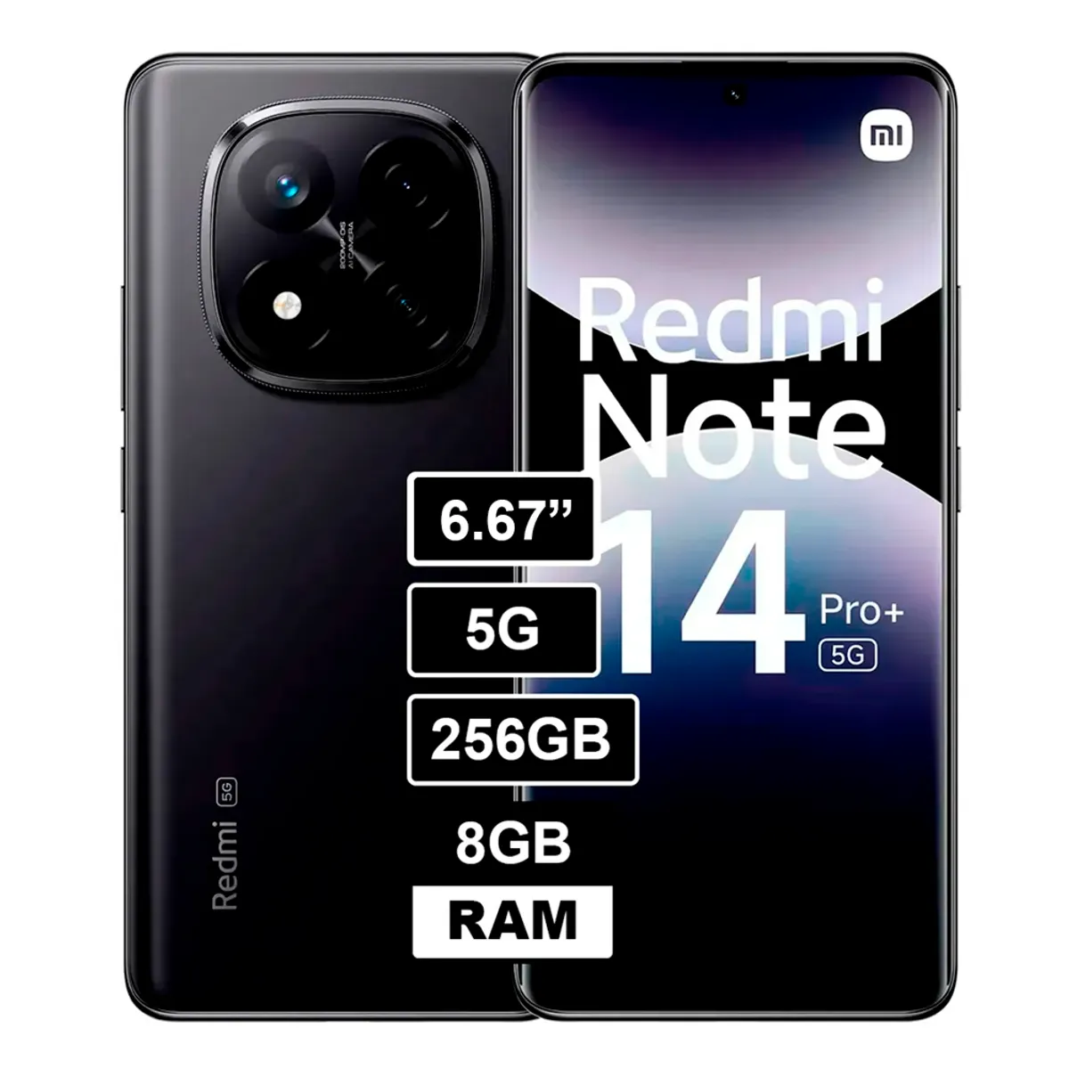 XIAOMI - REDMI NOTE 14 PRO PLUS 5G 8RAM 256GB NEGRO
