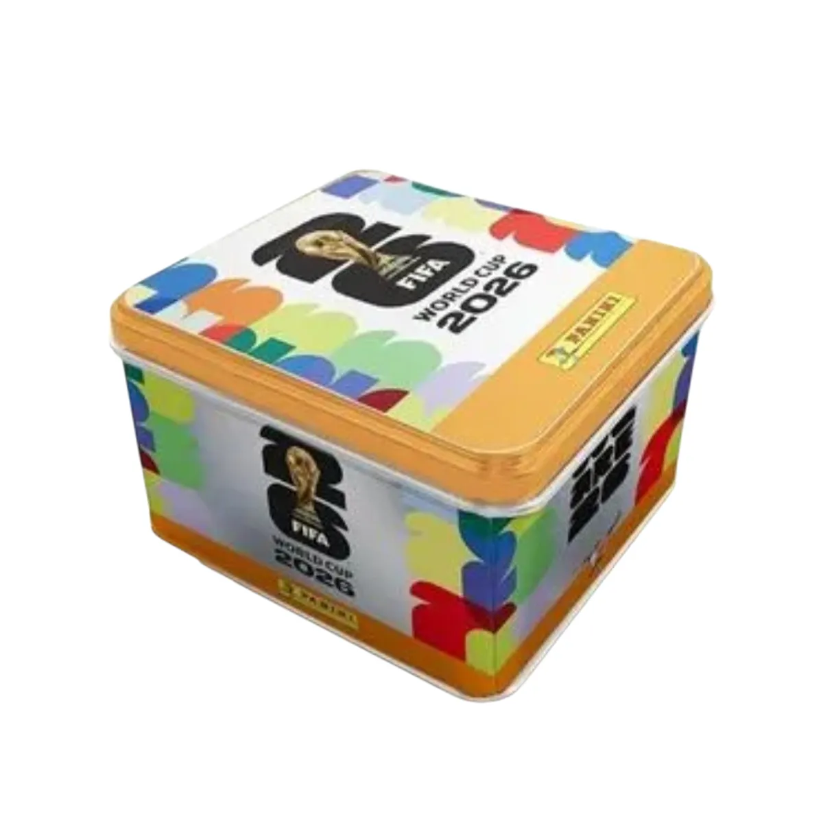 GENERICO - COPA MUNDIAL FIFA 2026-ALBUM TAPA BLANDA Y 1 PAQUETON 104 SOBRES DE STICKERS + LATA COLECCIONABLE