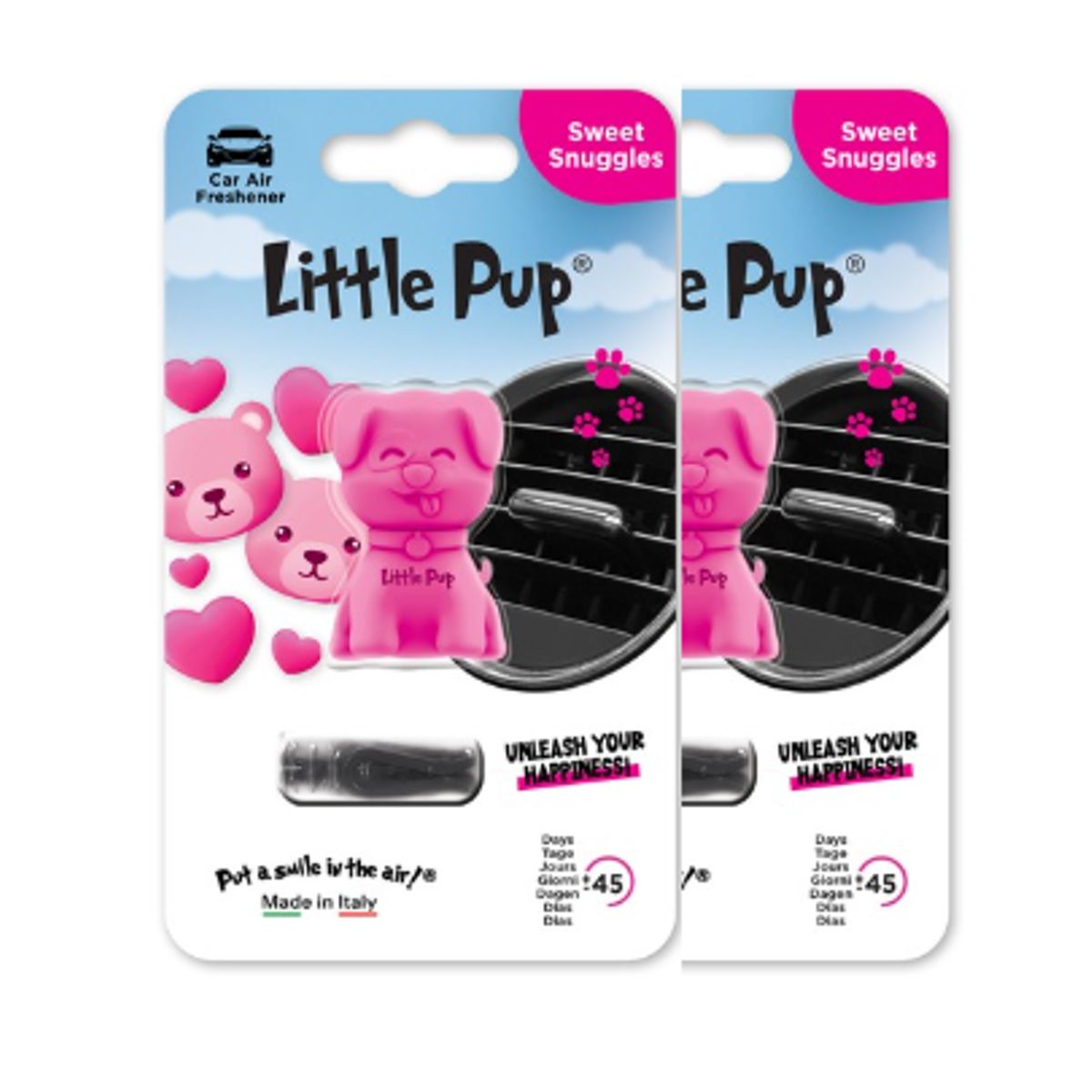 LITTLE JOE - Ambientador Para Auto Little Pup® - Sweet Snuggles - PACK 2 UND