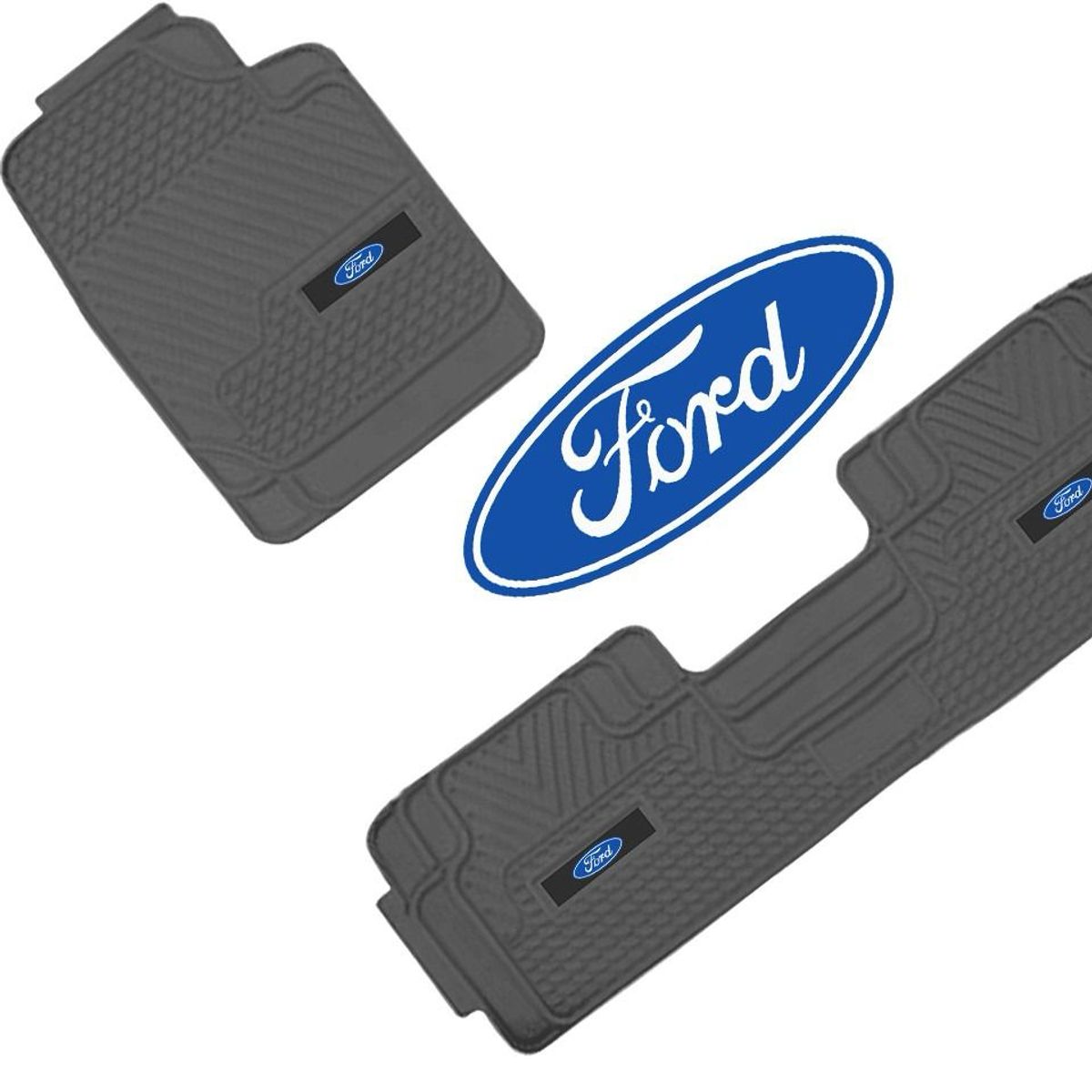 GENERICO - Piso Ford Universal de 3 Piezas de PVC Auto Camioneta