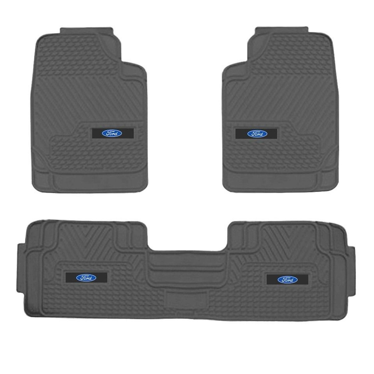 GENERICO - Piso Ford Universal de 3 Piezas de PVC Auto Camioneta