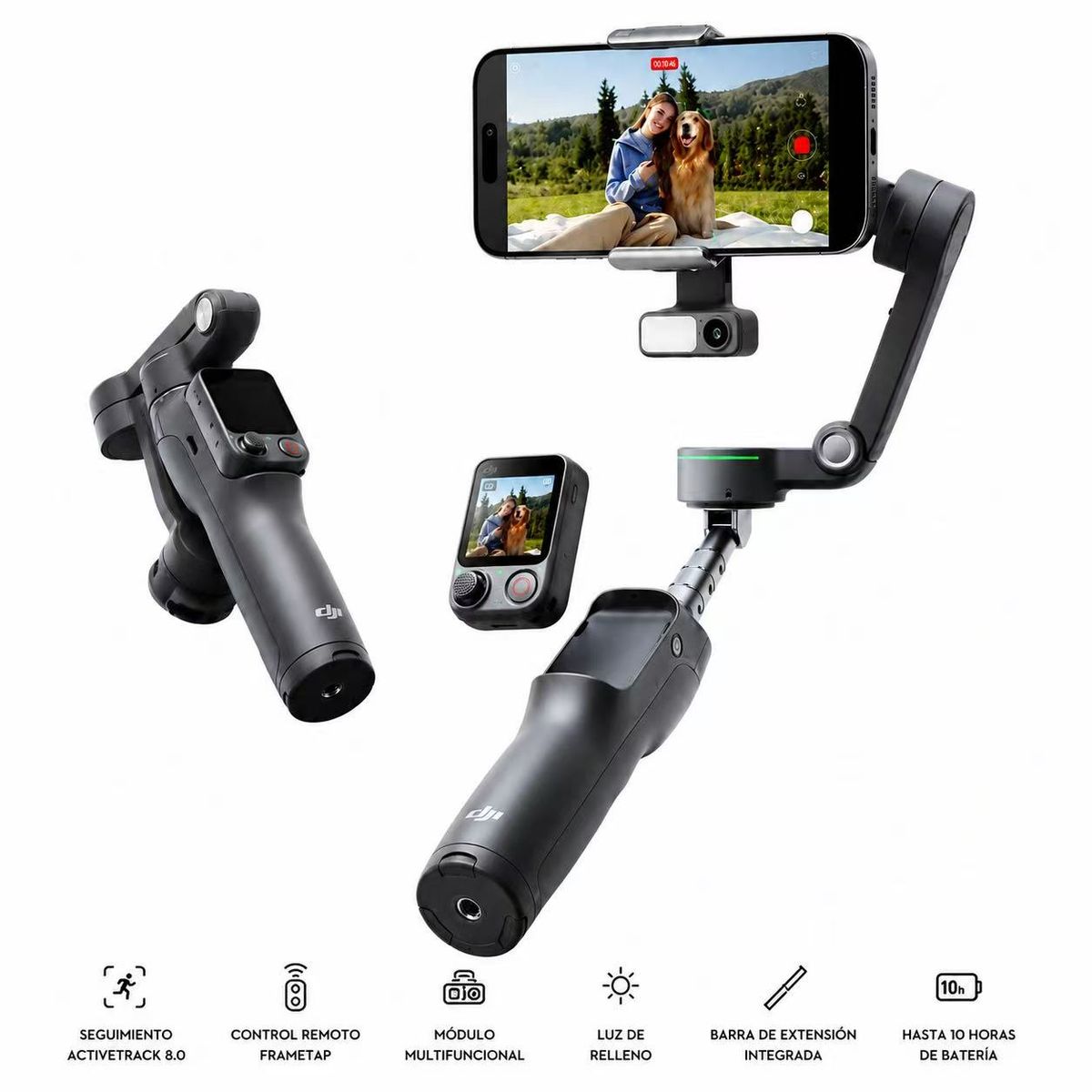 DJI - Osmo Mobile 8P Advanced Tracking Estabilizador para Celular Apple y Android