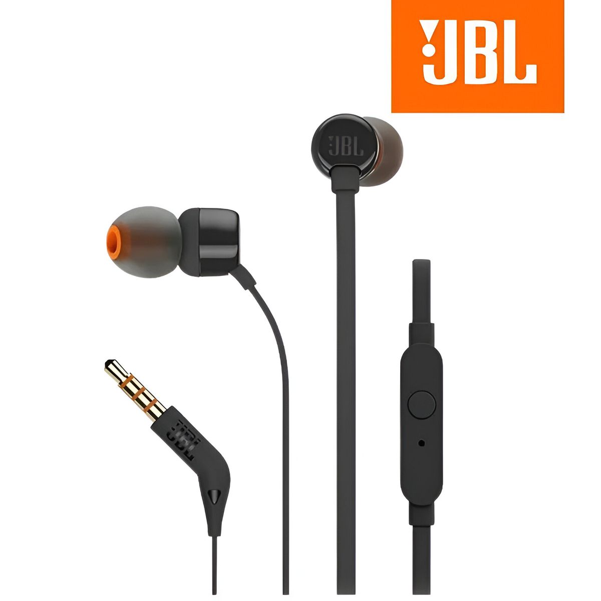 OEM - Audífono Con Cable JBL Tune 110 Super Bass Negro