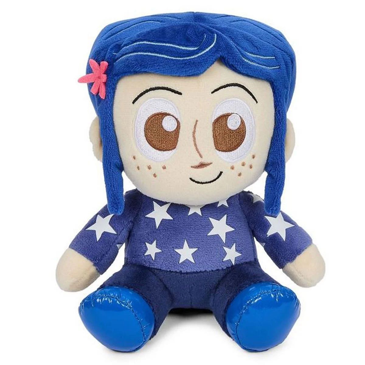 KIDROBOT - Coraline y La Puerta Secreta Peluche Muñeca Con sueter Azul estrellas 19cm
