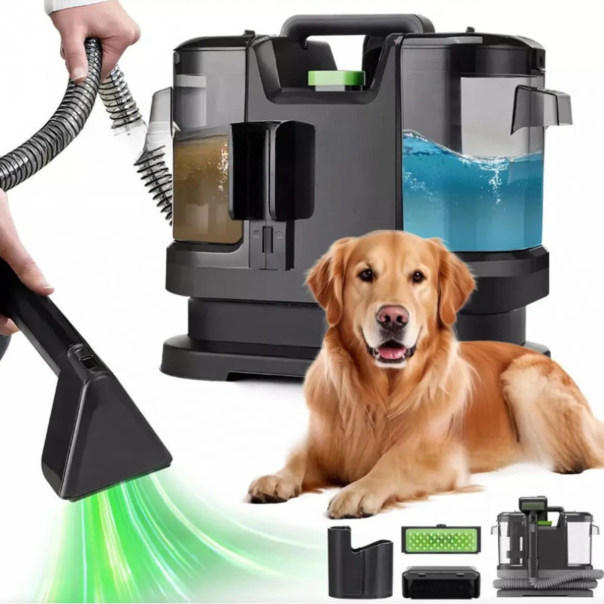 GENERICO - Aspiradora Limpieza Alfombras Tapicería Multifuncional 450W - 1800 ml