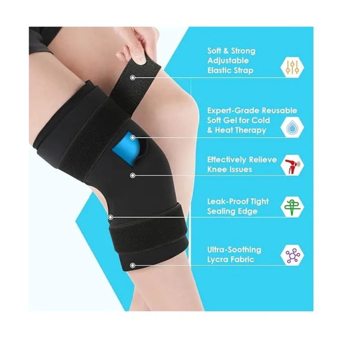 GENERICO - RODILLERA DE GEL PARA TERAPIA DE FRÍO Y CALOR