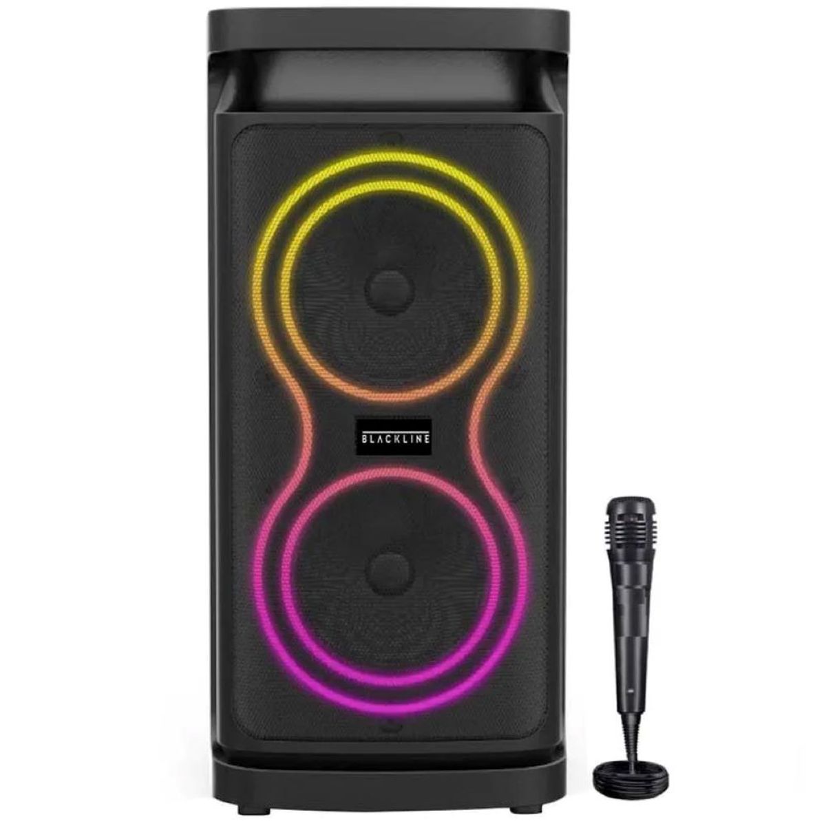 BLACKLINE - TORRE DE SONIDO BLACKLINE PARTY BOOM 2X4 + MICRÓFONO INALÁMBRICO BKLTORRE2X4