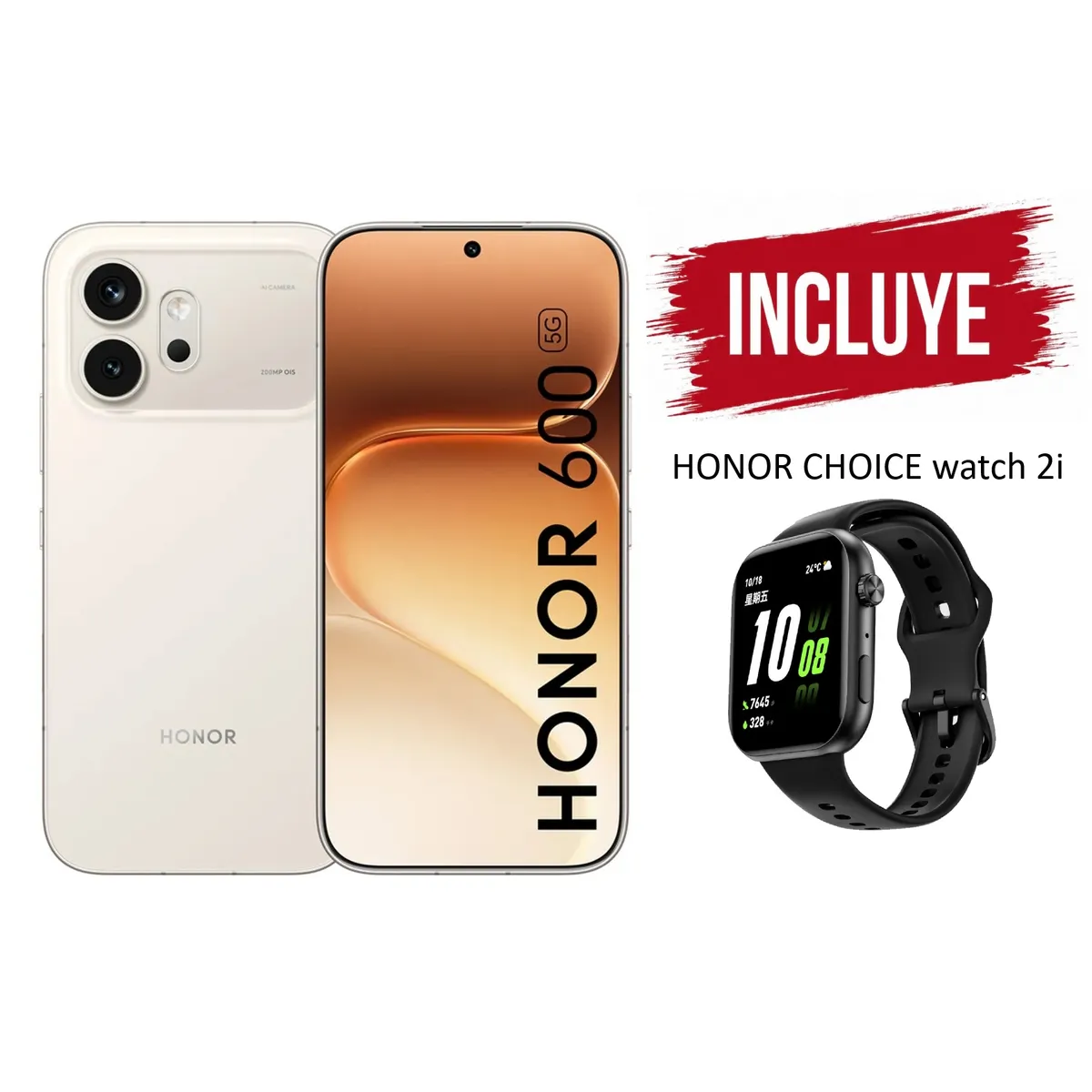 HONOR - HONOR 600 5G DORADO PLATINO 8RAM 256GB + WATCH 2i - EQUIPO REGISTRADO