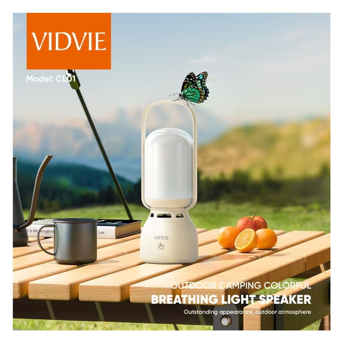VIDVIE - Parlante Bluetooth Vidvie CL01 con luz LED RGB Diseño Lámpara Petromax