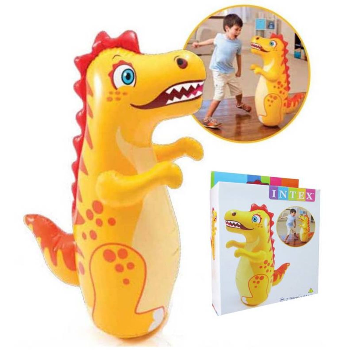 Intex - Porfiado Inflable Dragon Para Niños