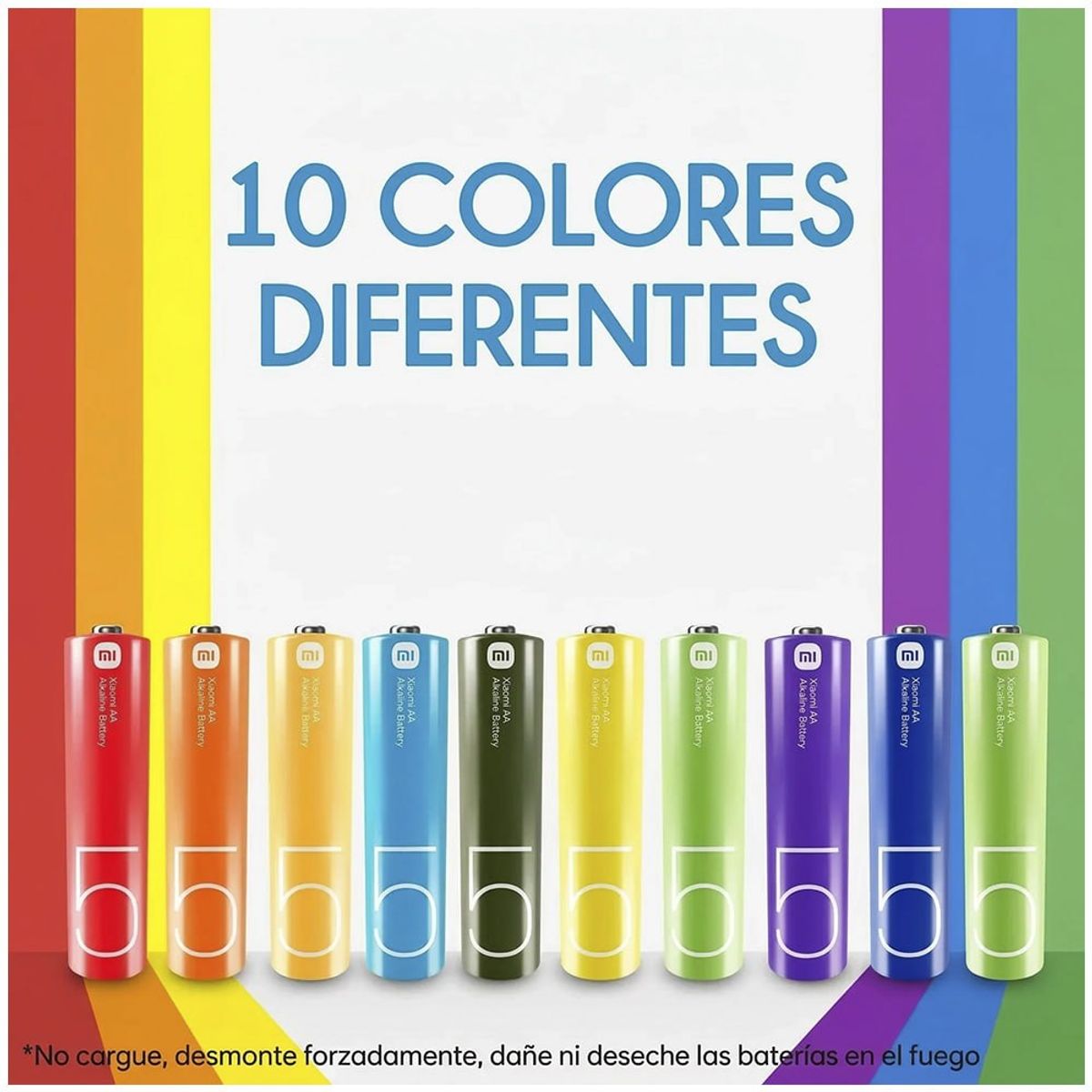 Pilas Alcalinas Xiaomi AA LR6 1.5V Pack x 10 und Larga Duración y Alto Rendimiento, marca XIAOMI - Foto 2