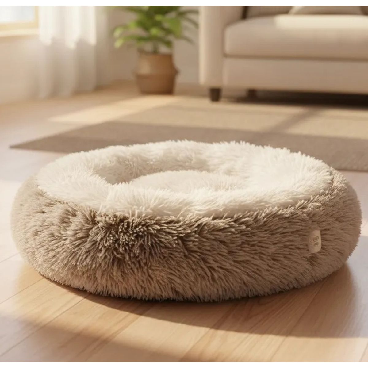 GENERICO - Cama para mascota tipo dona 50 cm imp - marron