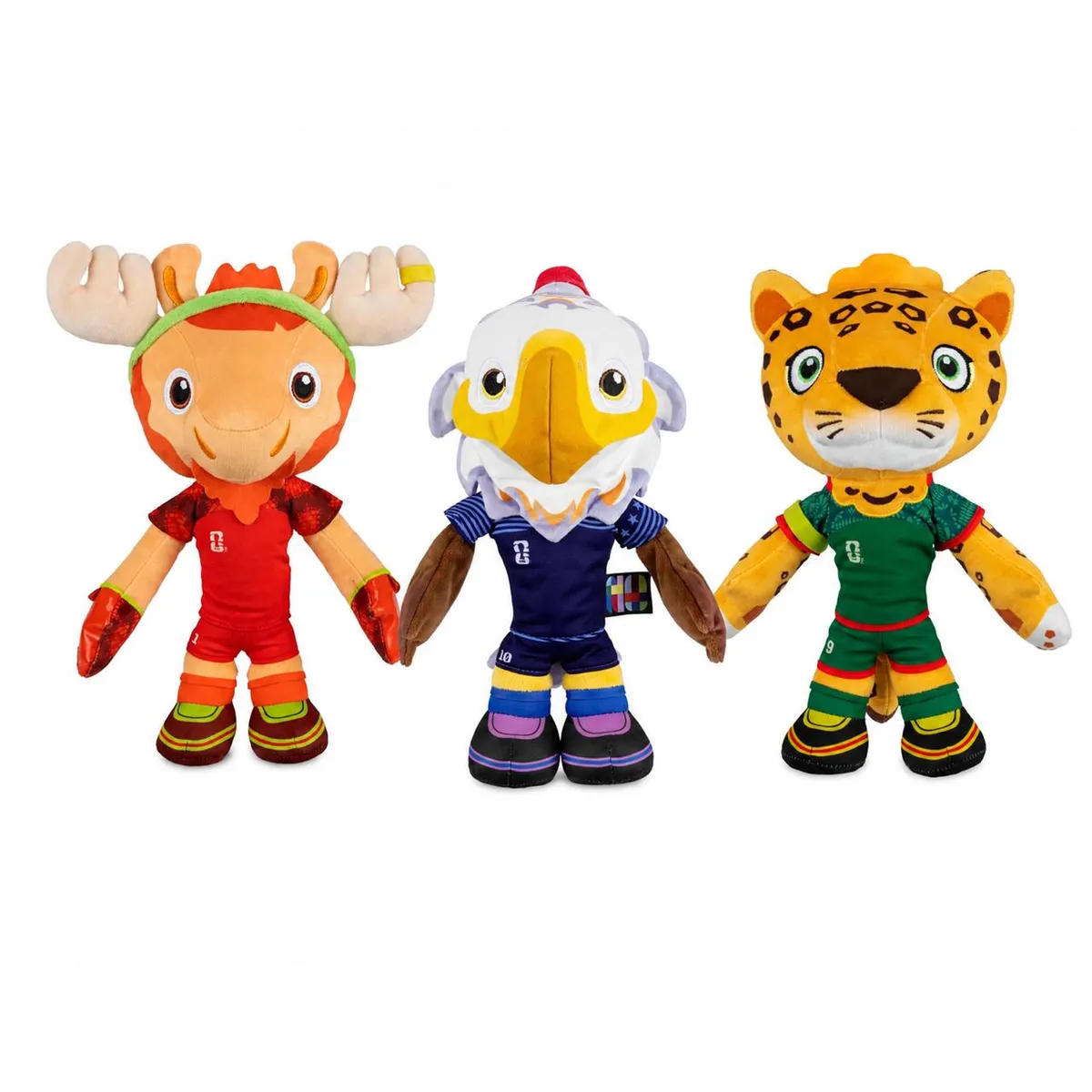 JAZWARES - Pack 3 Peluches Copa Mundial FIFA 2026