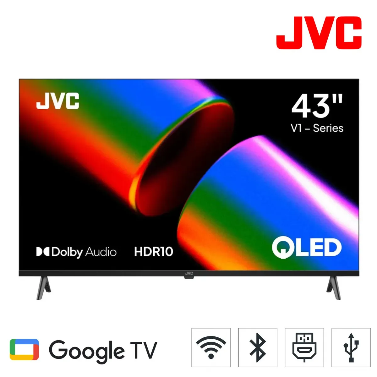 GENERICO - Televisor JVC LT-43KM4584N 43” Smart QLED FULL HD Google TV
