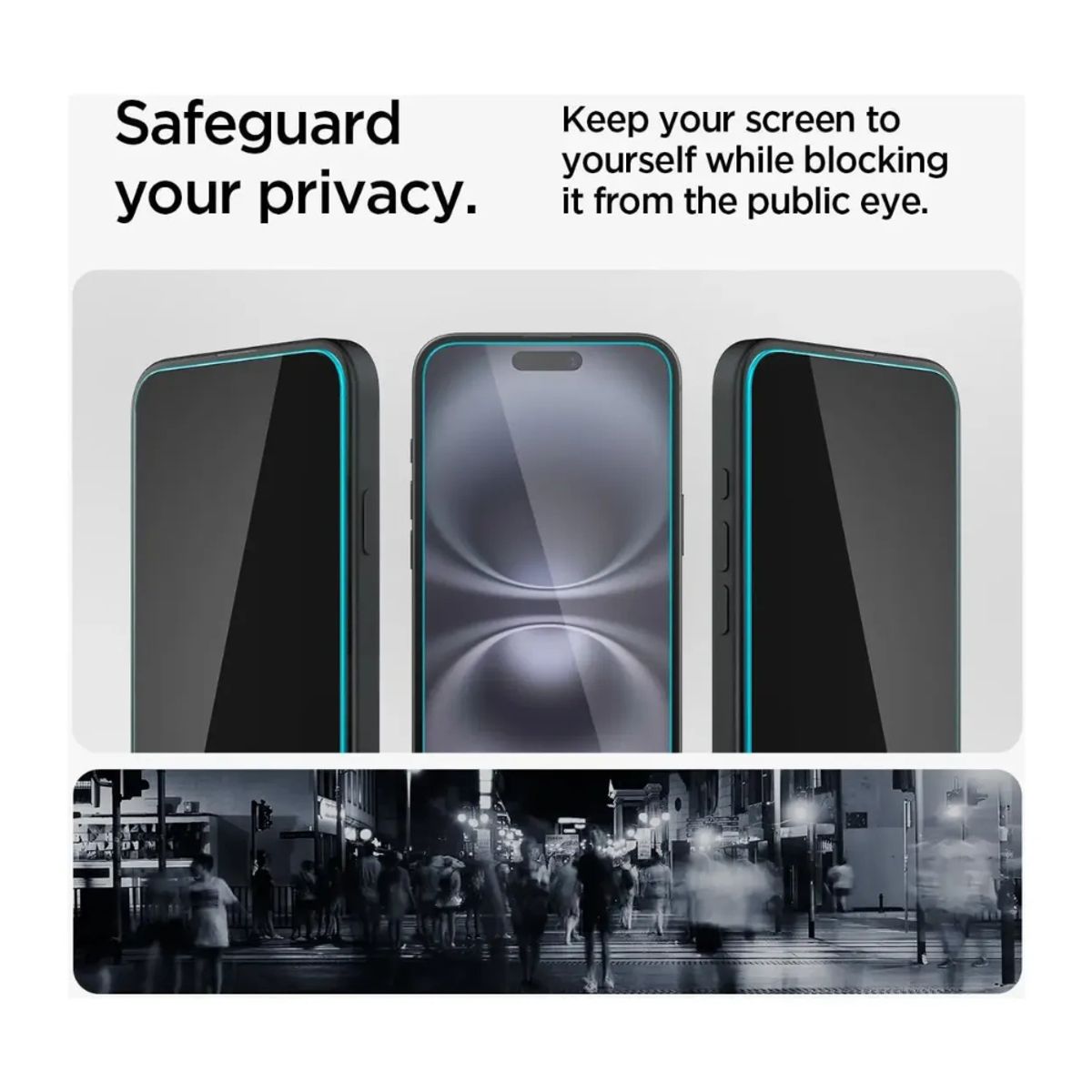SPIGEN - VIDRIO TEMPLADO PARA IPHONE 16 PRO MAX SPIGEN PRIVACY (2UN)
