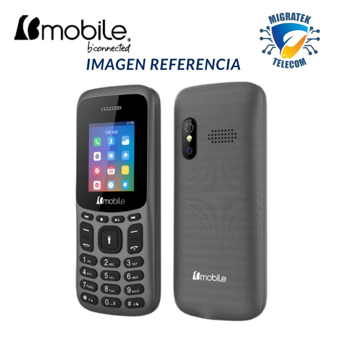 BMOBILE - Teléfono Movil BMOBILE K391 2G Dual SIM Radio FM - Color Gris