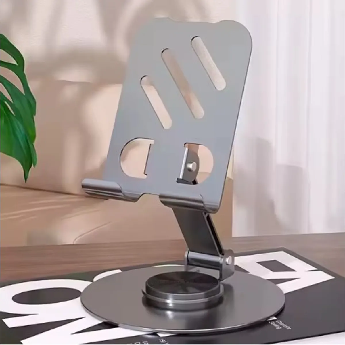 OEM - Soporte Holder 360° metálico Plegable, para celular y Tablet