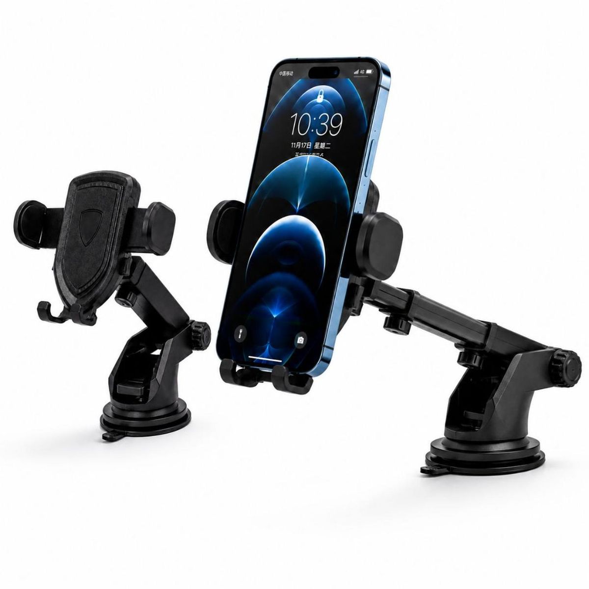 GENERICO - Soporte para Celular S116 Rotación 360° con Ventosa y Brazo Ajustable