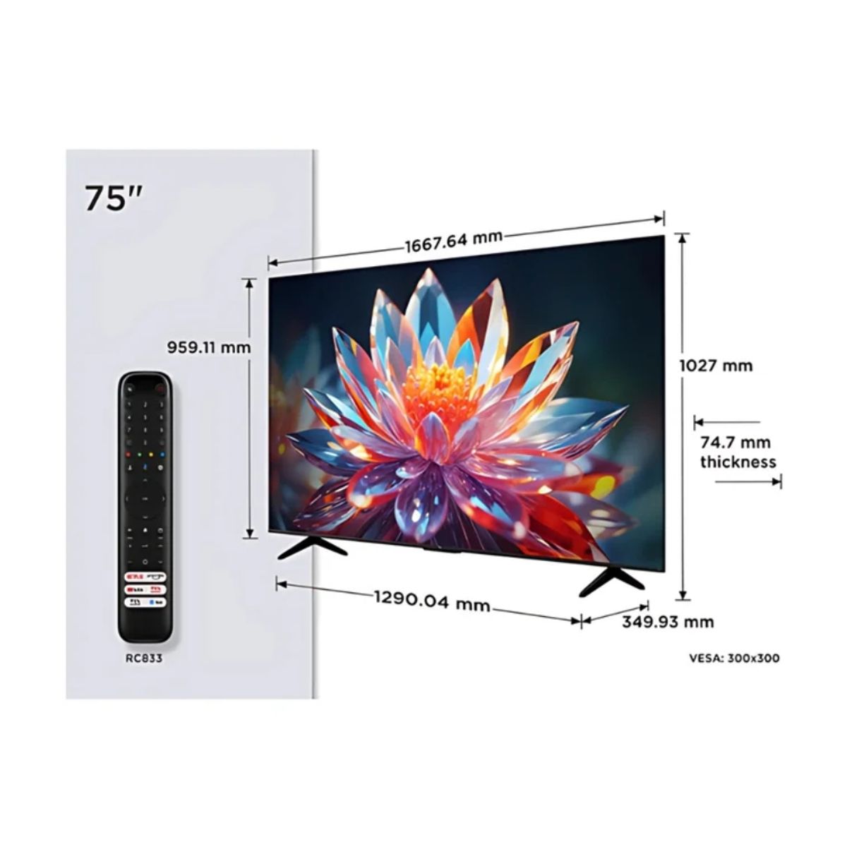 TCL - TV TCL QLED 75 Ultra HD 4K Smart TV 75T6C