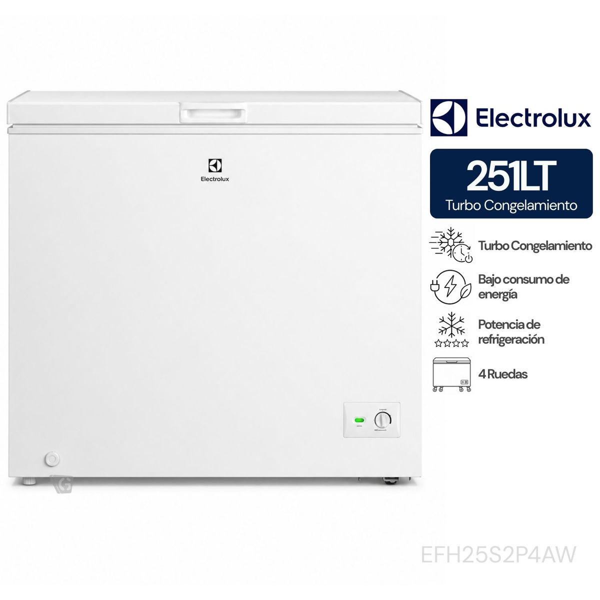 Electrolux - Congelador Horizontal 251 L Blanco – EFH25S2P4AW