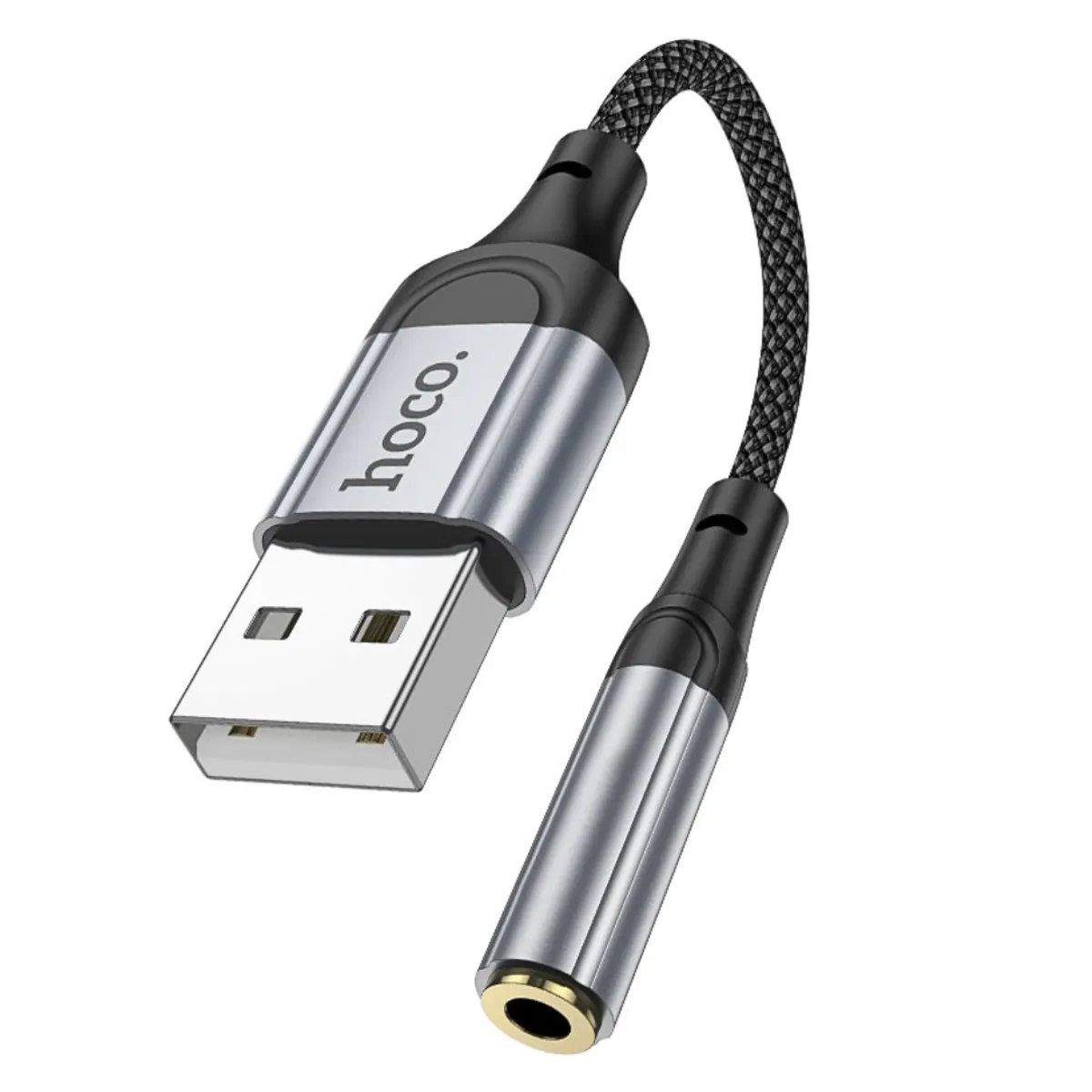HOCO - Adaptador USB-A a Jack 3.5 mm Hoco LS36 para Audífonos Micrófono y Llamadas