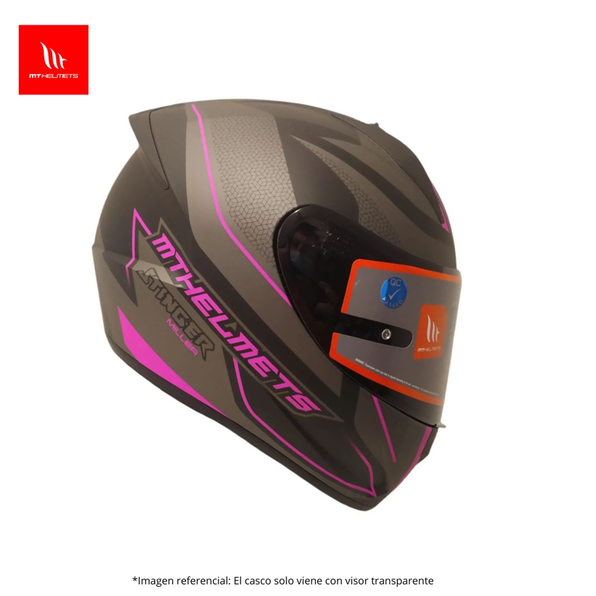 MT HELMETS - CASCO INTEGRAL MT STINGER MILLER FUCSIA