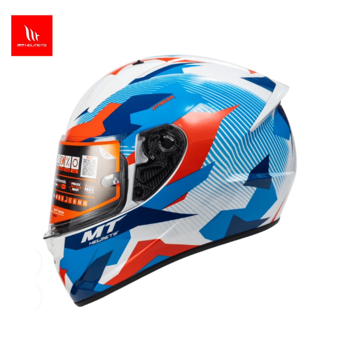 MT HELMETS - CASCO INTEGRAL MT STINGER TRACKER BLANCO PERLA