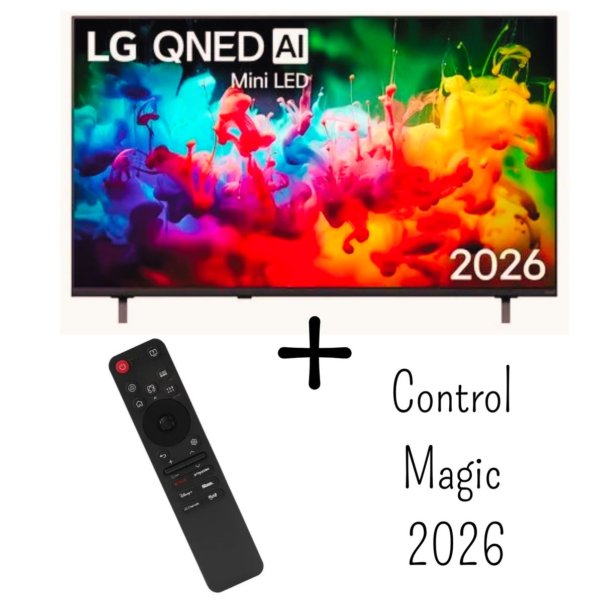 LG - Televisor LG 65 Pulgadas QNED Mini Led UHD 4K WebOS 65QNED65BSA + Control Magic + 2 Años de Garantía