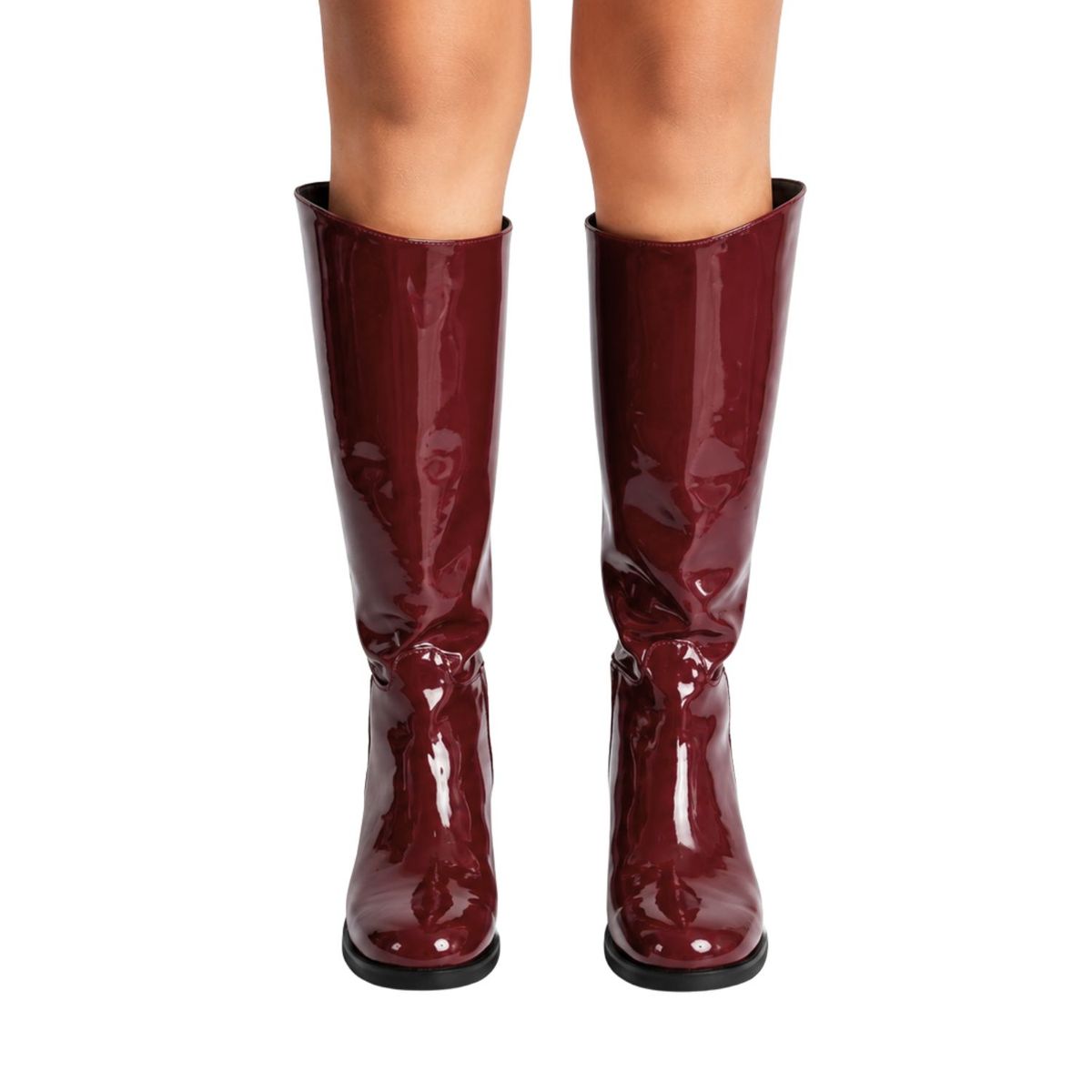 SAPATU - BOTAS DE MUJER ANNTARAH ROJO VINO CHAROL