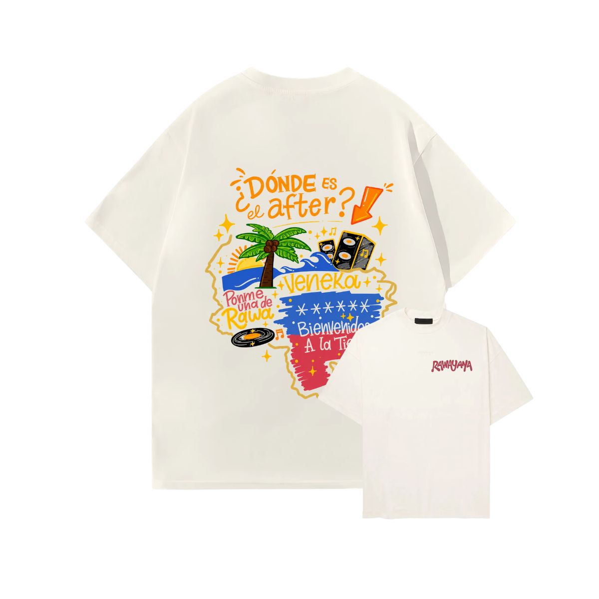 GENERICO - Polo Rawayana Oversize Algodón Crema Oversized