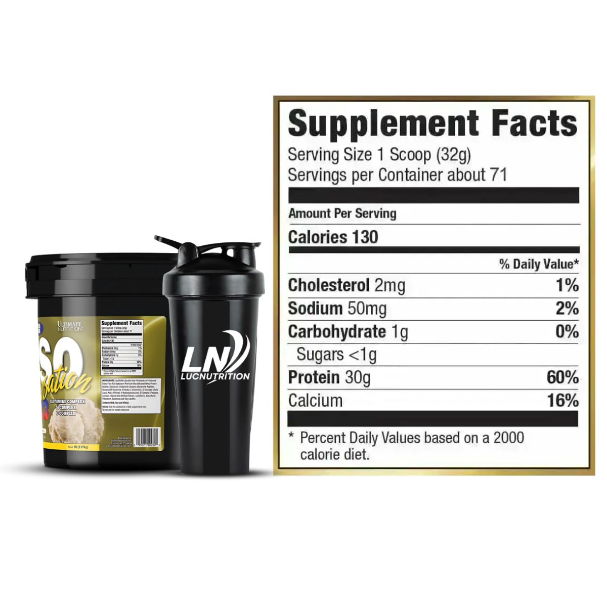 Ultimate Nutrition - Iso Sensation 93 5 LB Proteina Aislada - Vainilla Bean + Creatina Optimum Nutrition 600 G + Scoop