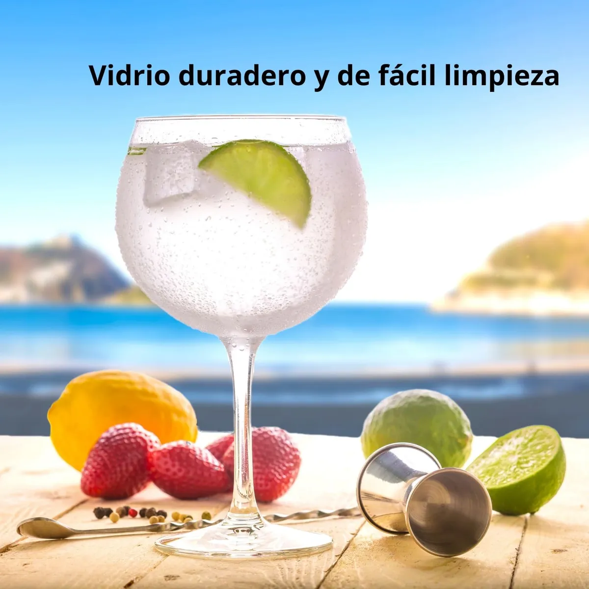 NADIR - Copa Gin 600ml Nadir Vidrio Resistente y Versátil Set 12 Copas