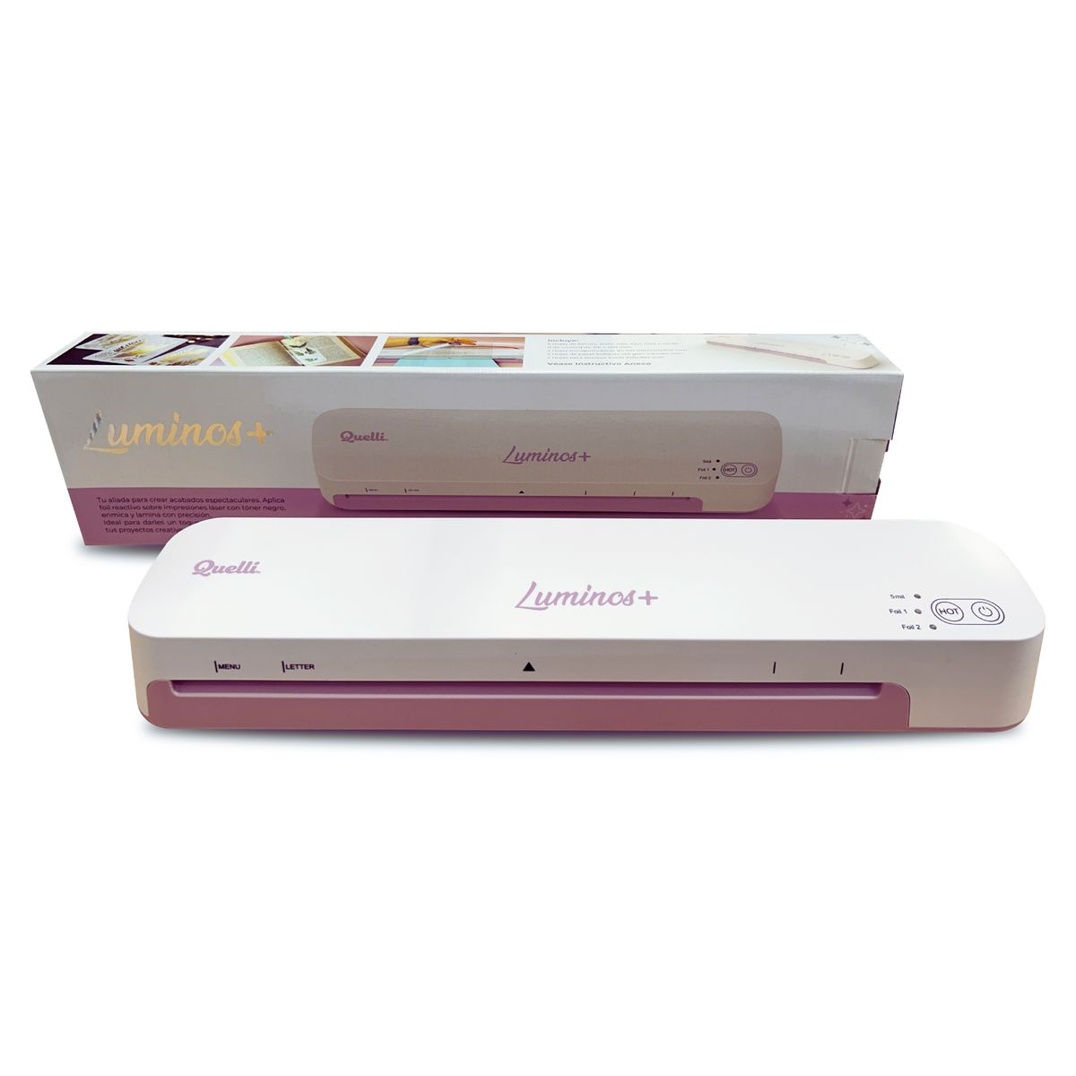 LIDEART - Laminadora térmica Luminos Plus Quelli Rosa A3 + Kit de Inicio