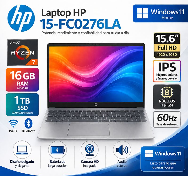 HP 15-FC0276LA Ryzen 7 Nuevo