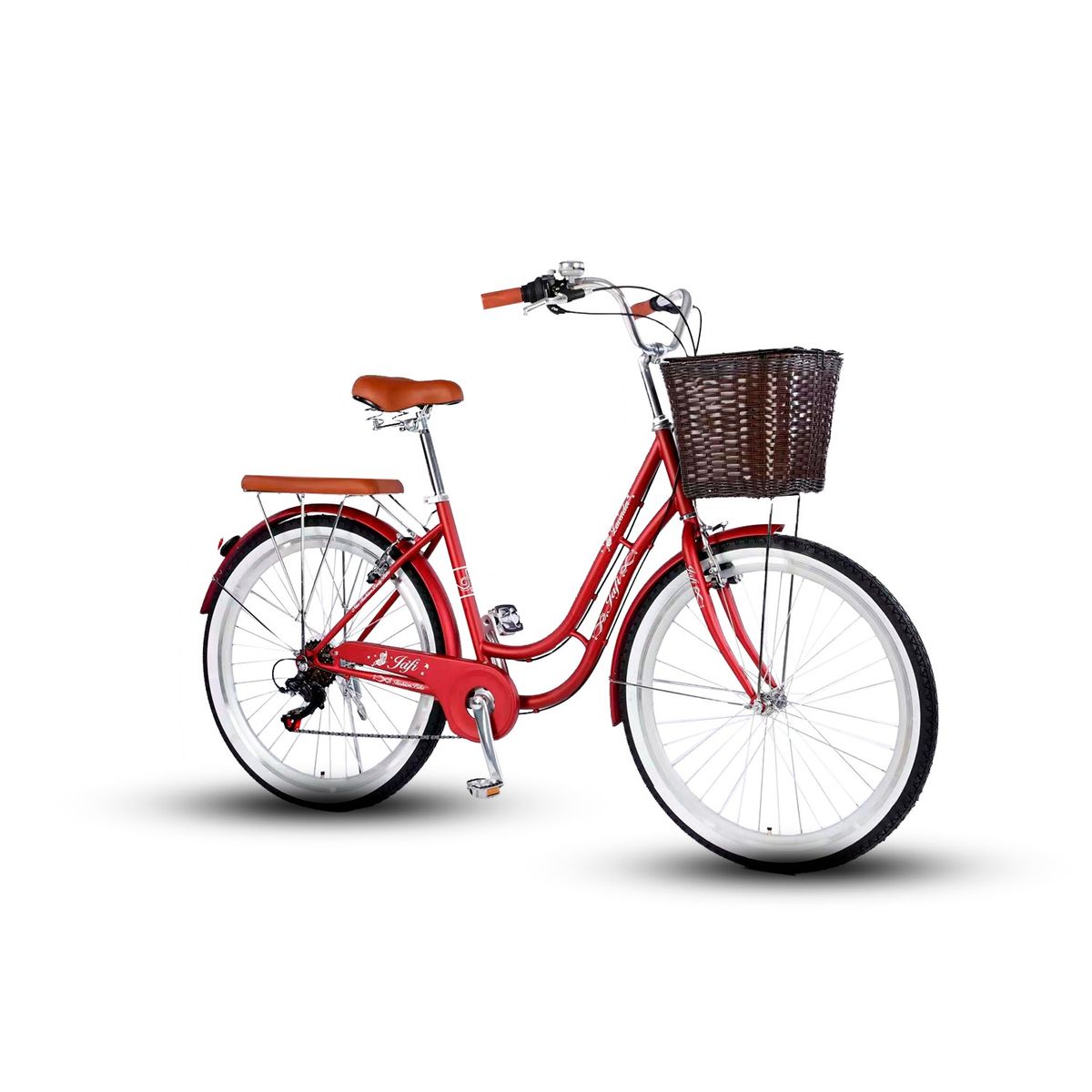 JAFI - Bicicleta de Paseo Lady Lavender Aro 26 Rojo