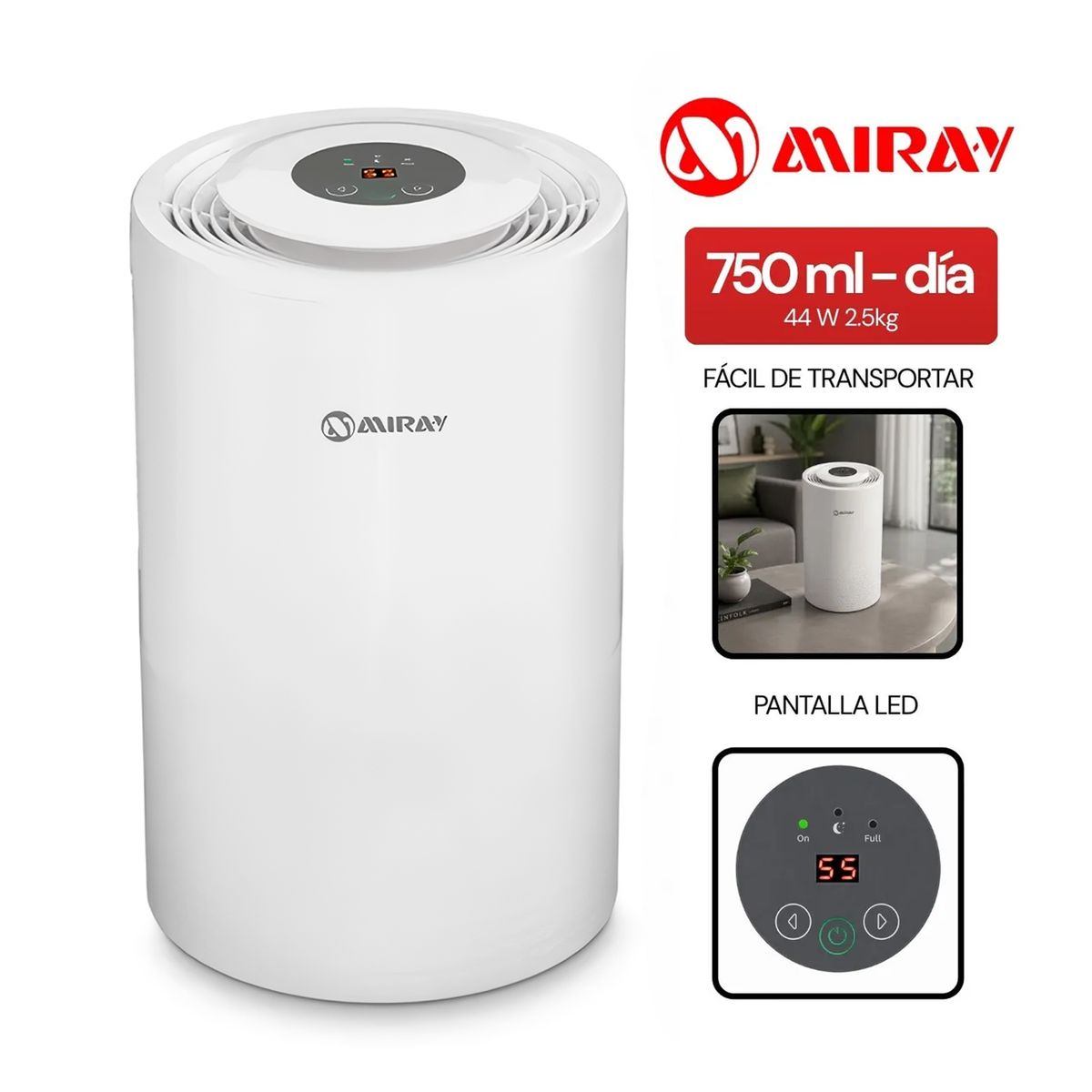MIRAY - Deshumedecedor DM-750 750 ml