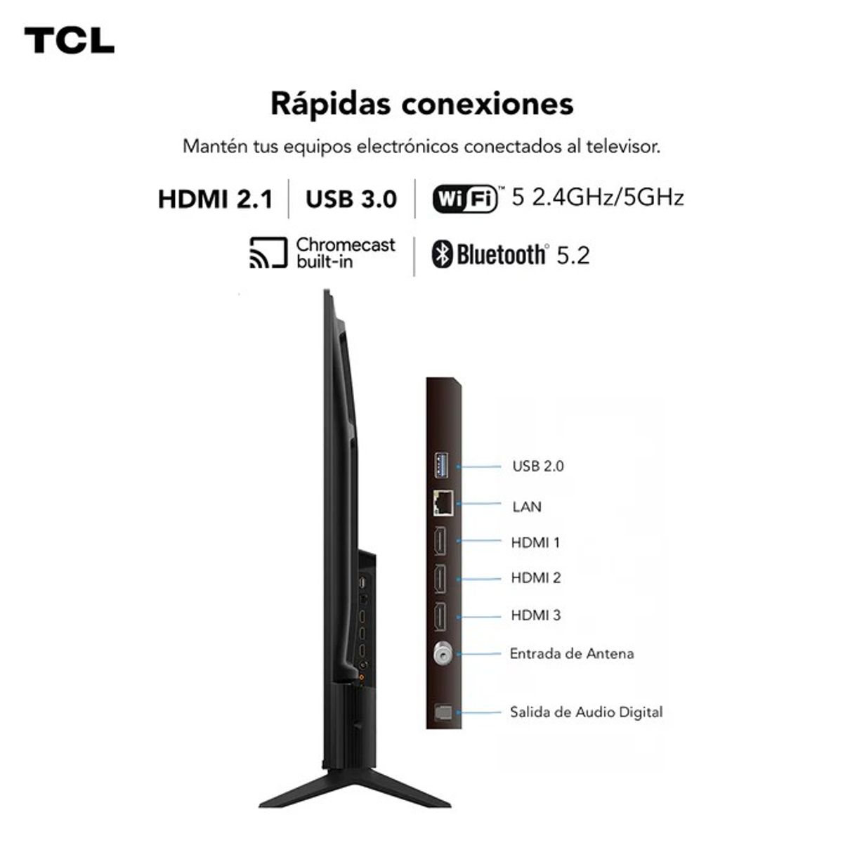 TCL - Televisor TCL 55 Pulgadas 4K HDR Google TV Smart TV HVA Panel 55V6C (Nuevo Modelo)