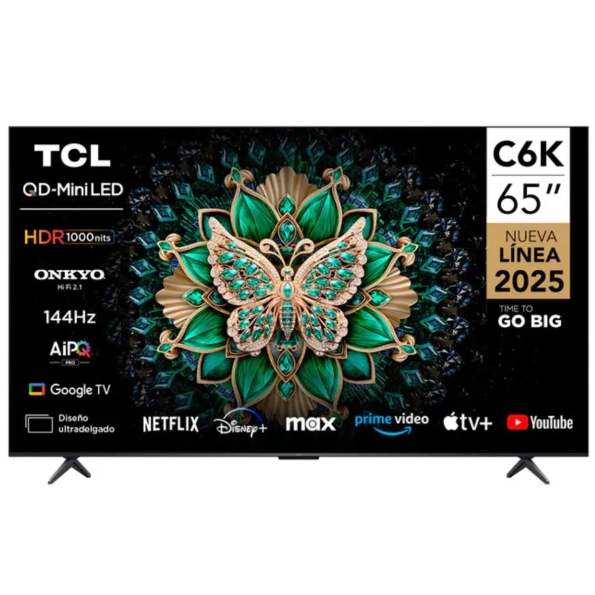 TCL - Televisor TCL 65 4K QD Mini LED Google TV 65C6KS