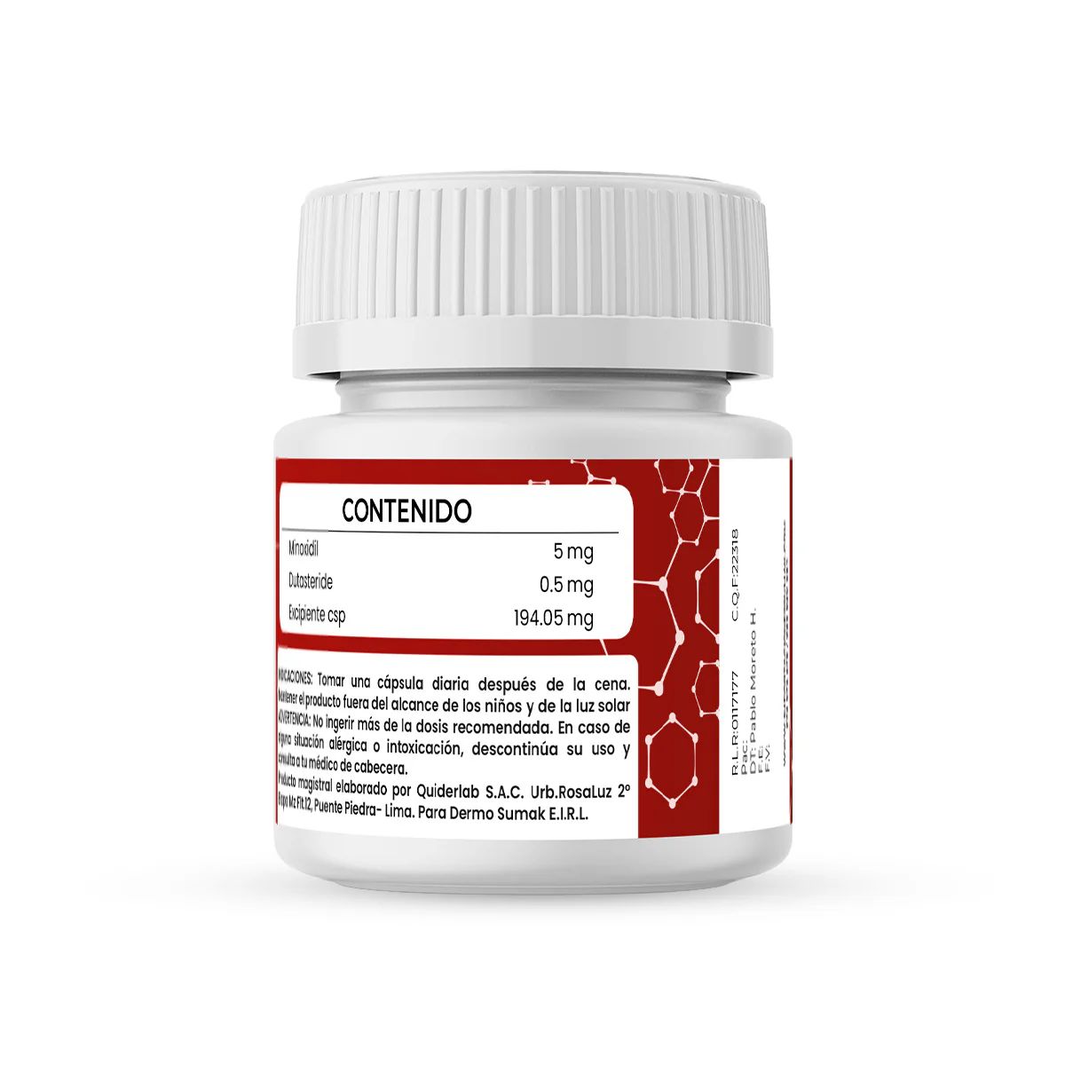 GENERICO - Minoxidil & Dutasteride X 60 Cápsulas - Dermo Sumak