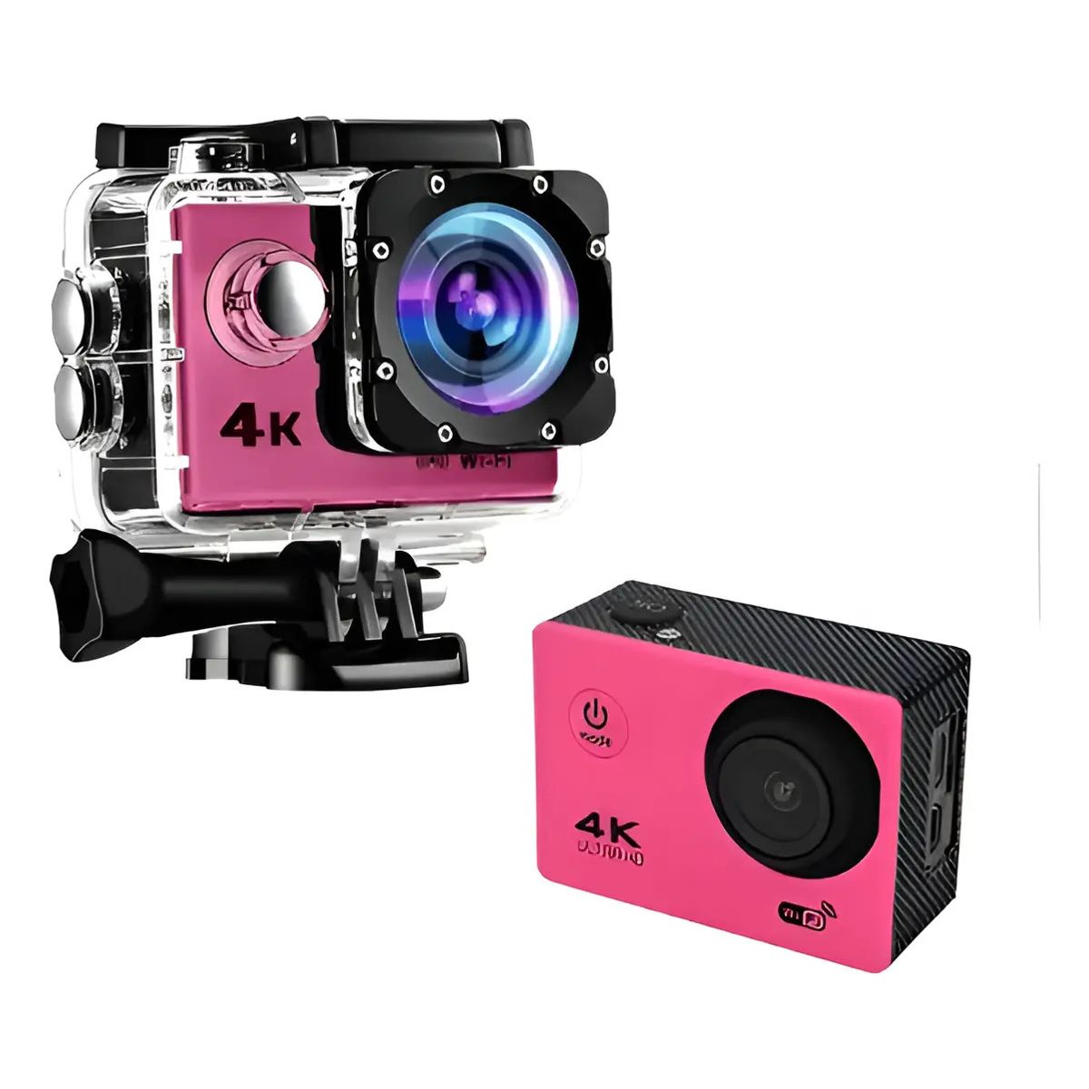 PREMIUM - Cámara Deportiva de acción  Wifi Acuático Deportes Videos- ROSADO SQ-Y02