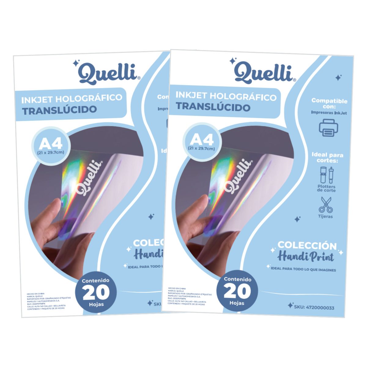 LIDEART - Vinil Adhesivo Holográfico Traslúcido InkJet A4 x 40 Hojas – HandiPrint