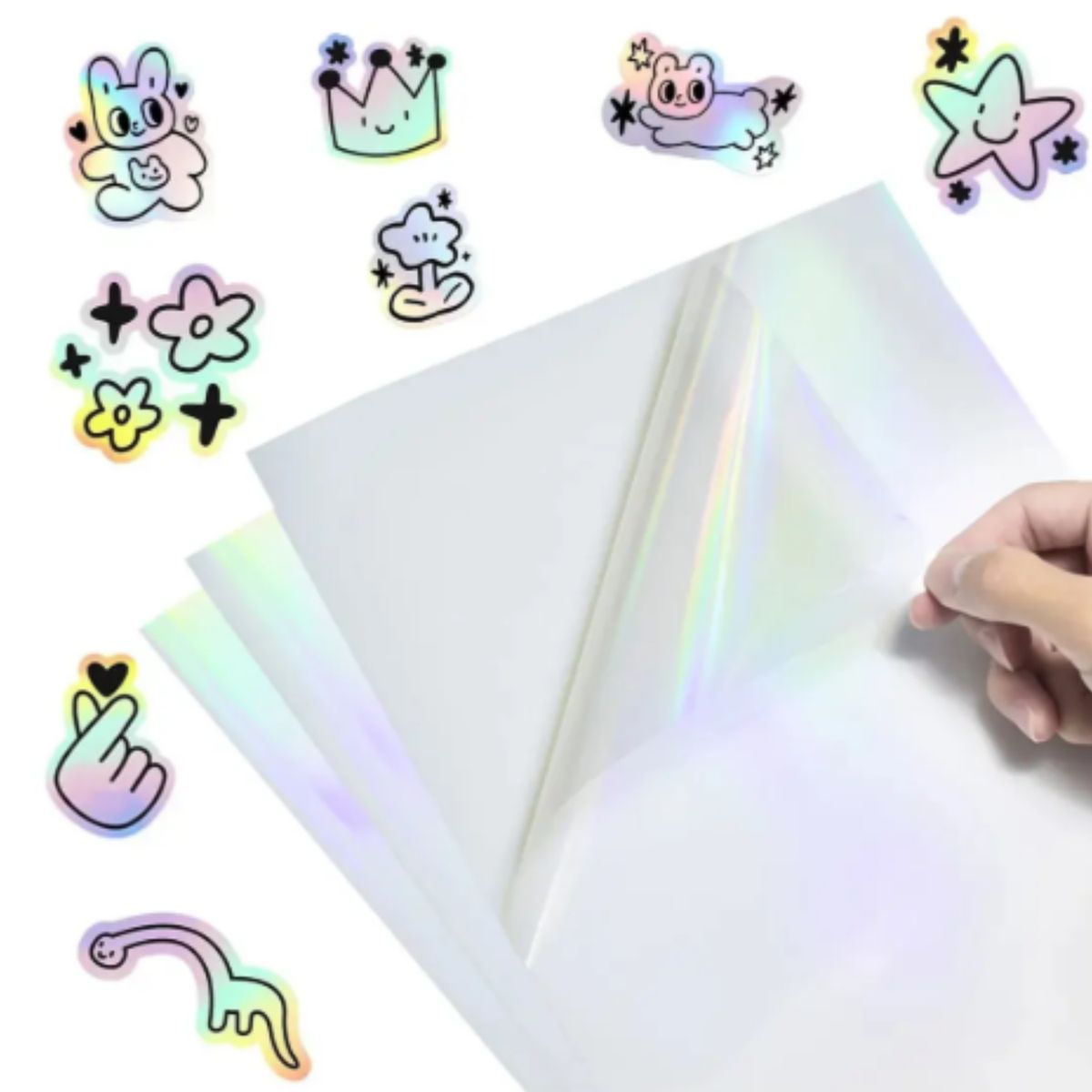 LIDEART - Vinil Adhesivo Holográfico Traslúcido InkJet A4 x 40 Hojas – HandiPrint