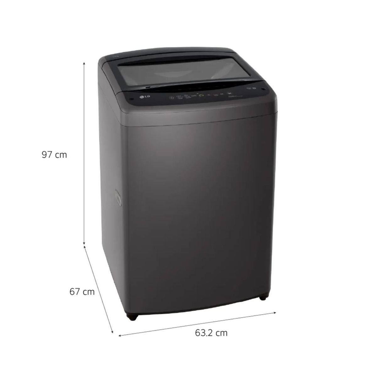 LG - Lavadora LG WT17BVTB 17KG Smart Inverter Carga Superior Negro Claro