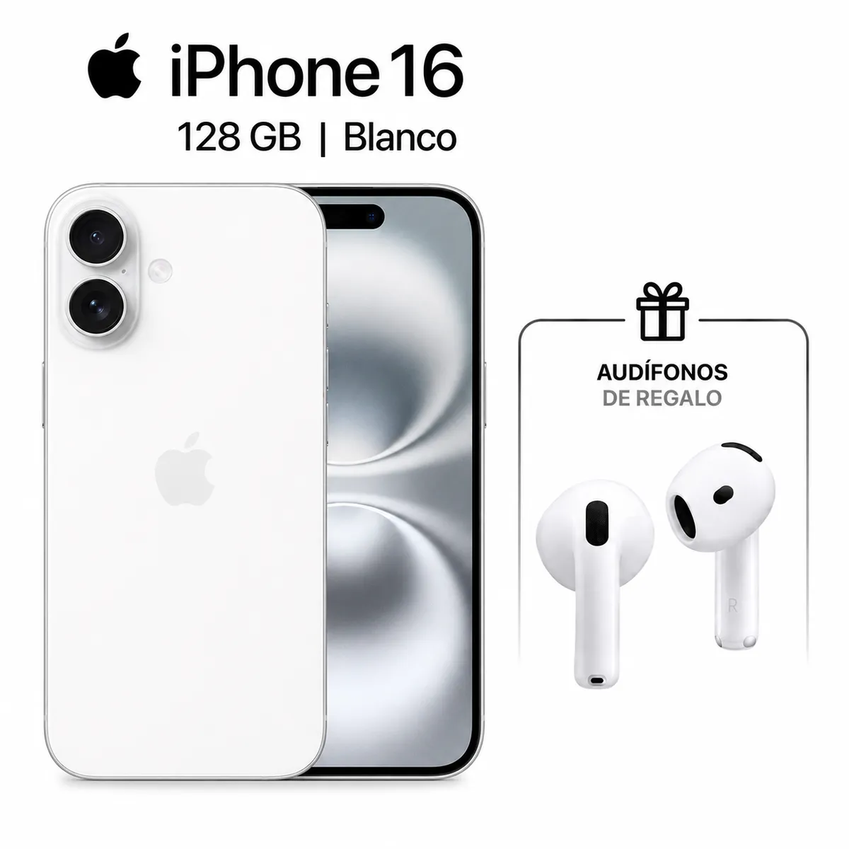 APPLE - IPHONE 16 128GB CHIP FISICO + REGALO