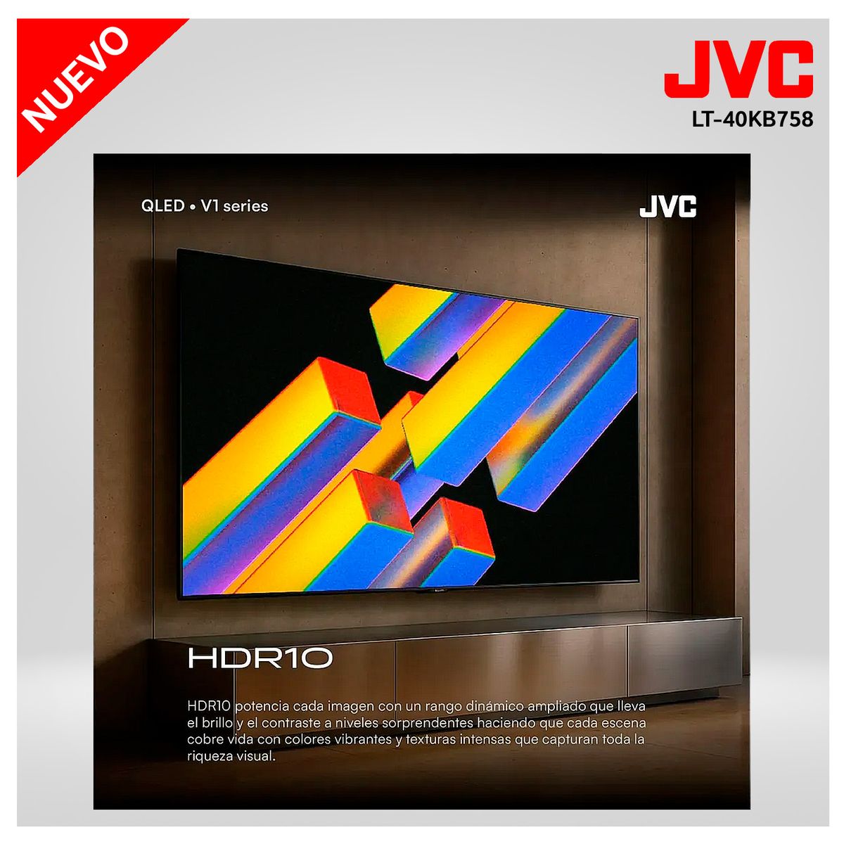 OEM - Televisor JVC QLED 40 Pulg FHD Smart Google TV LT-40KB758 - Modelo Nuevo