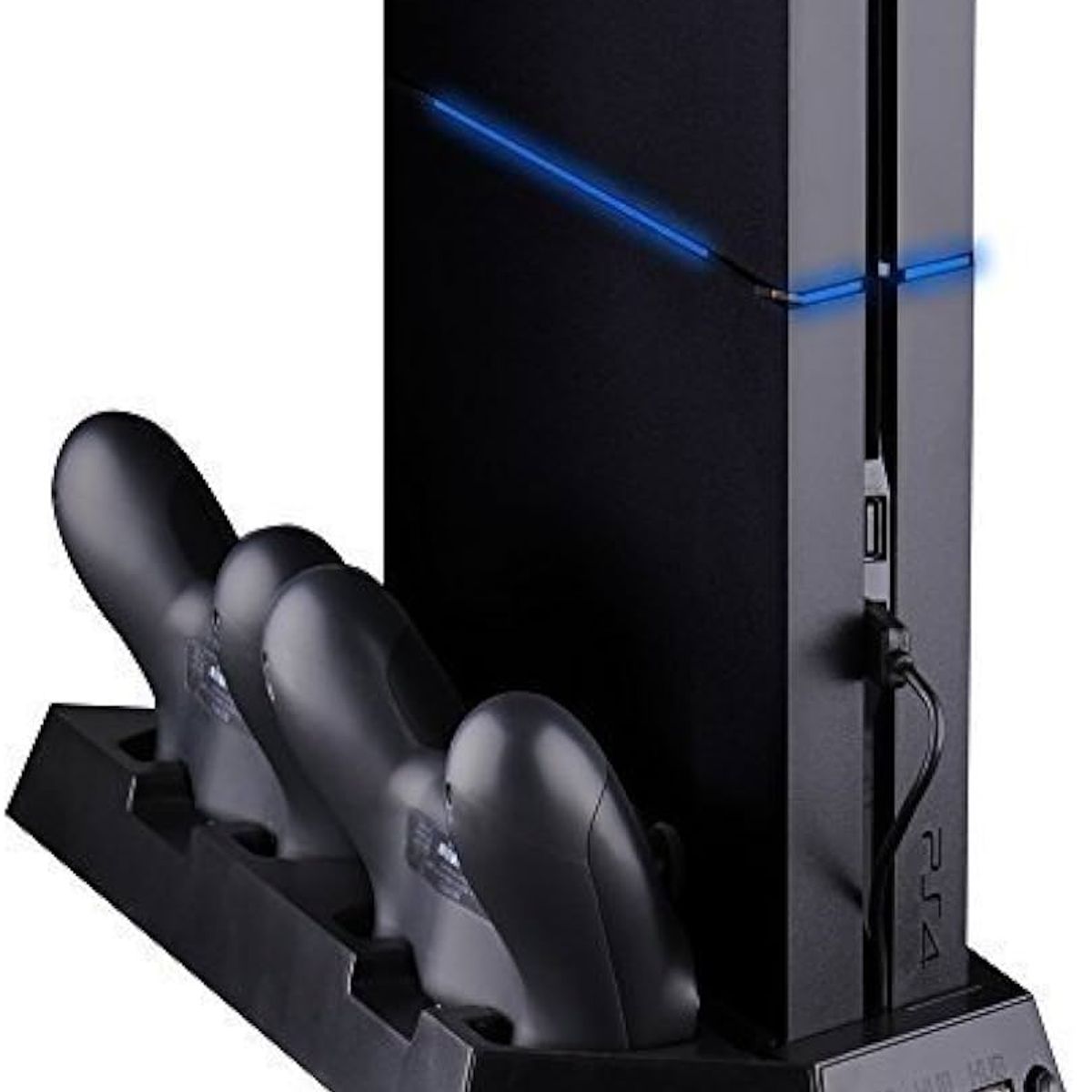 OEM - Soporte Con Ventilador Para PS4 Y Base De Carga Para Dos Mandos