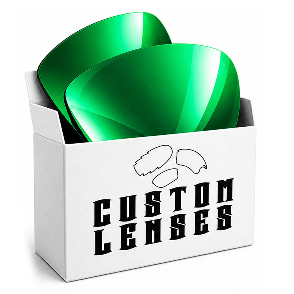 CUSTOM - Lunas repuesto compatibles para lentes de sol Valve Oo9236 - Verde