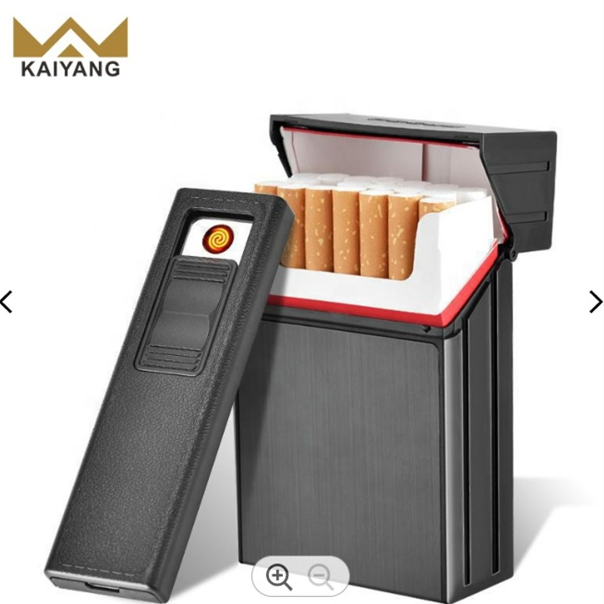 GENERICO - Encendedor Electrónico Recargable Porta cigarrera Carga USB